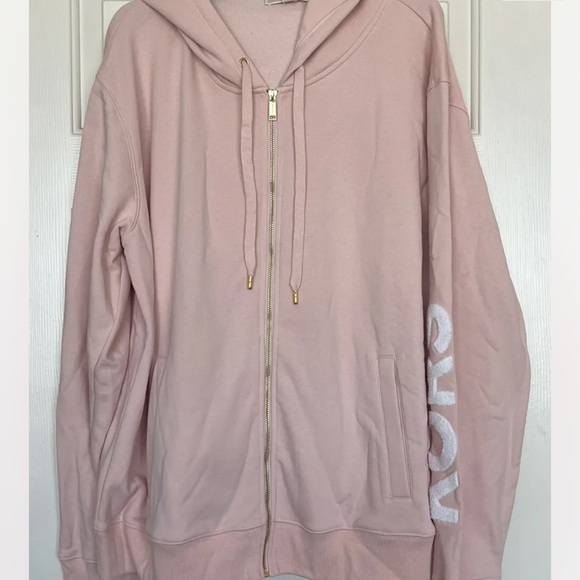 MICHAEL Michael Kors Tops Michael Kors Powder Blush Pink Zip Up